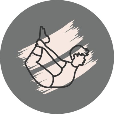 Baş Poz simgesi, yoga uygulamaları için uygun logo