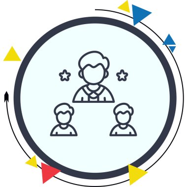 Web simgesi vektör illüstrasyonuna öncülük eder