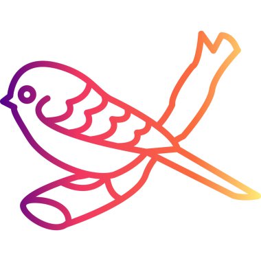 Long tailed Tit icon vector illustration design
