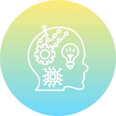 Makine Öğrenme Web simgesi vektör çizimi