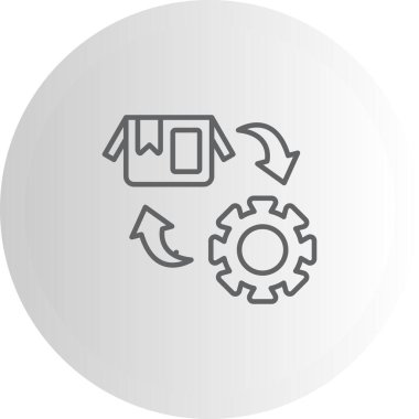 Ürün Yönetimi web simgesi vektör illüstrasyonu