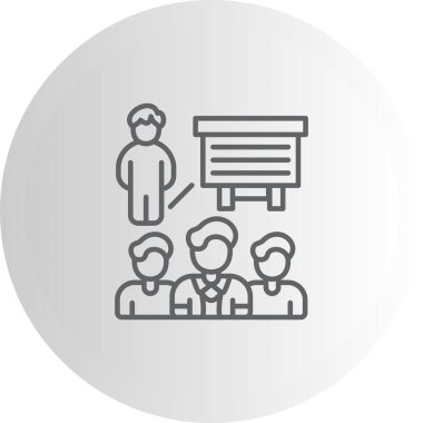 sunum web simgesi vektör illüstrasyonu