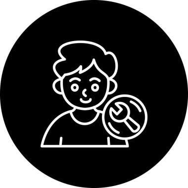 Kullanıcı Rolü Web simgesi vektör çizimi