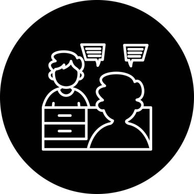 İş görüşmesi için düz simge