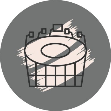 Stadyum web ikonu. Vektör illüstrasyonu