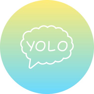 Konuşma balonu çizgisi simgesi, metin basit illüstrasyonlu web etiketi