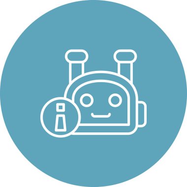 Robot simgesi, modern vektör illüstrasyonu