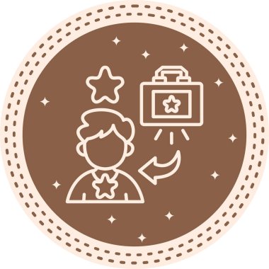 Opportunity Line web simgesi vektör illüstrasyonu