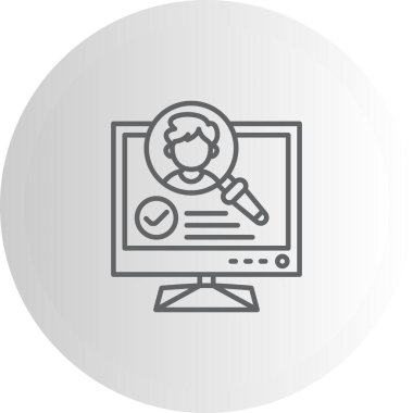 Lcd Minimum Düz Kullanıcı Deneyimi Sembolünde Arama Yapılıyor