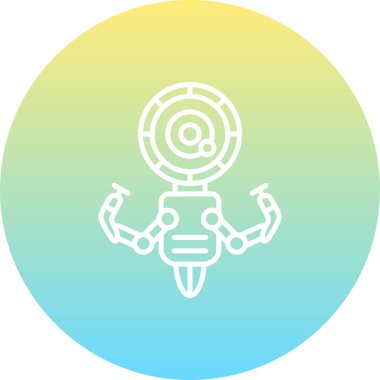 Robot simgesi, modern vektör illüstrasyonu