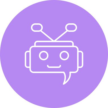 Bot simgesi, vektör illüstrasyonu basit tasarım