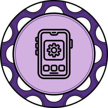 akıllı telefon simgesi, vektör illüstrasyon basit desen