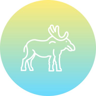 Geyik simgesi vektör çizimi tasarımı