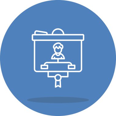 İş uygulamaları veya web sayfaları için en uygun kişi ile bir sunum tahtasında bir organizasyonel grafik.