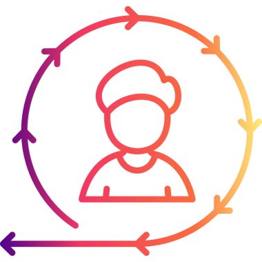 Süreklilik web simgesi vektör illüstrasyonu