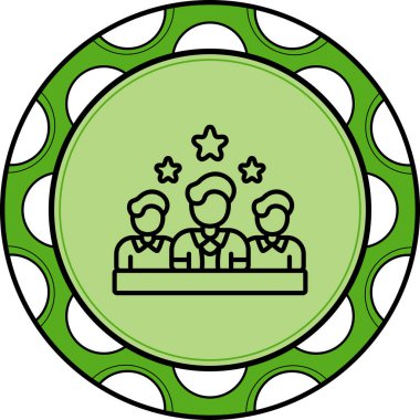 Takım Lideri Web simgesi vektör çizimi