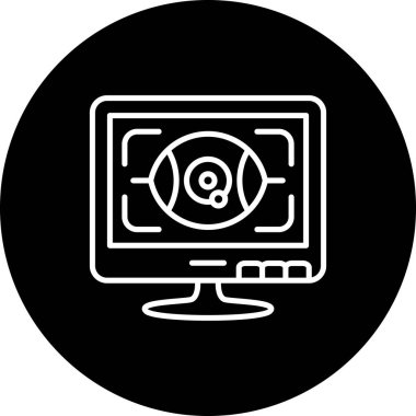 Retinal Tarama Web simgesi vektör çizimi