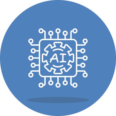 Yapay zeka satırı simgesi, vektör çizim