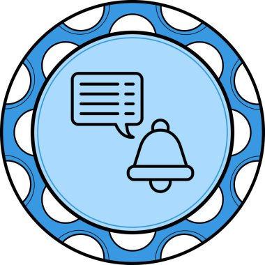 Duyuru: Bell Web simgesi vektör illüstrasyonu