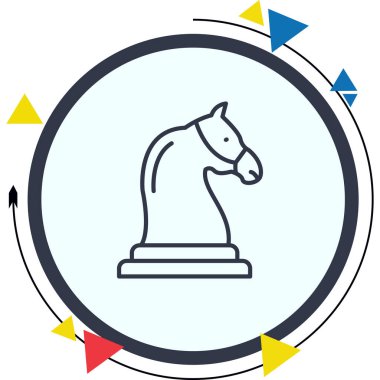 At Satrancı Yaratıcı Modern Düz Vektör Tasarımı