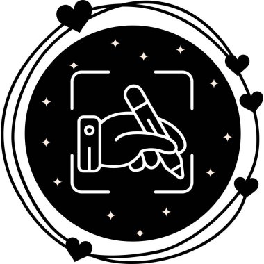 El yazısı Dengeli Profesyonel Düz Sanat Düzeni