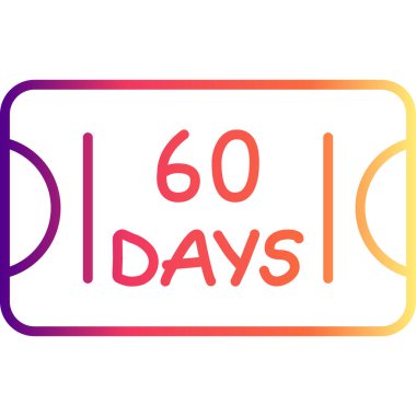 Mobil ekranda 60 Gün, web ya da uygulama için basit simge