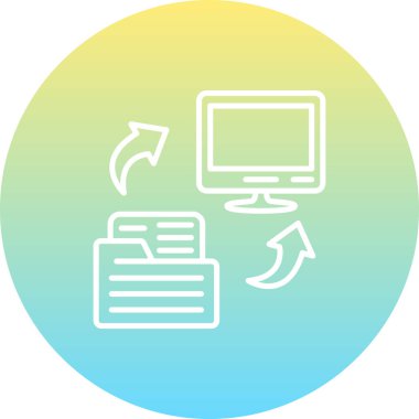 Veri Transferi Zarif Dijital Tasarım Sembolü