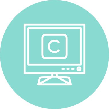 telif hakkı web simgesi vektör illüstrasyonu