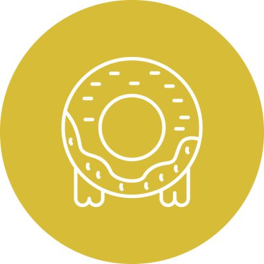 donut. Web simgesi basit illüstrasyon