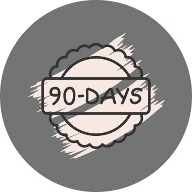 Uygulama ve web sayfaları için 90 Gün rozet simgesi