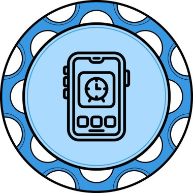 saat web simgesi vektör illüstrasyonu