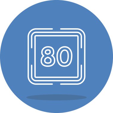 Seksen Web simgesi vektör illüstrasyonu sayılıyor