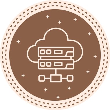 Bulut Sunucusu Yaratıcı İşlevsel Web Grafik Sembolü