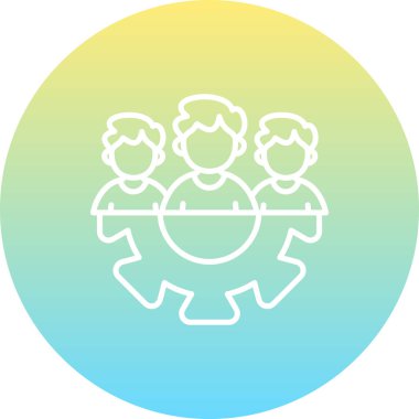 Takım Yönetimi web simgesi vektör illüstrasyonu