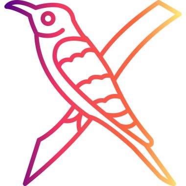 Avrupa Arı yiyici ikon vektör çizimi tasarımı