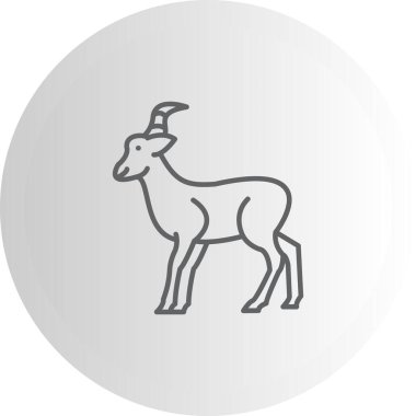 vector illustration of Antelope web icon