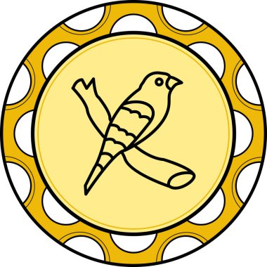 Indigo Bunting simge vektör illüstrasyon tasarımı