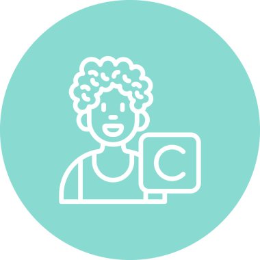 telif hakkı web simgesi vektör illüstrasyonu