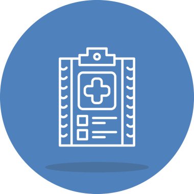 Bu tıbbi pano illüstrasyonu, haç ve kare içeren bir sağlık kontrol listesi içeren uygulamalar veya web sayfaları için uygundur..