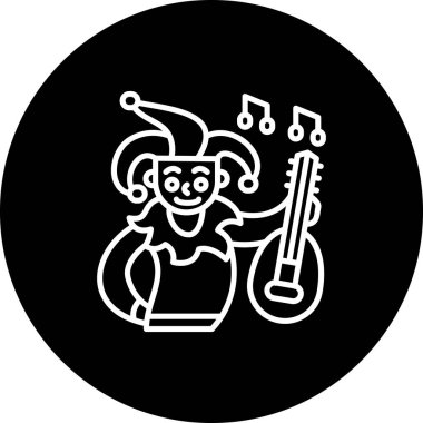 Soytarı Palyaço Çağdaş Yenilikçi Dijital Tasarım Varlığı