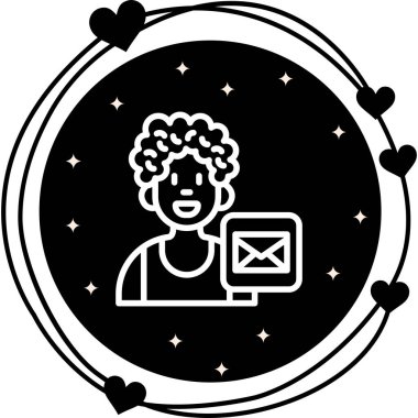 E- posta web simgesi vektör illüstrasyonu