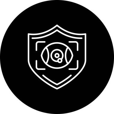 Retinal Tarama Web simgesi vektör çizimi