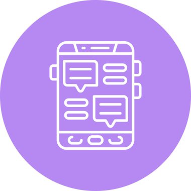 Mobil web simgesi vektör illüstrasyonu