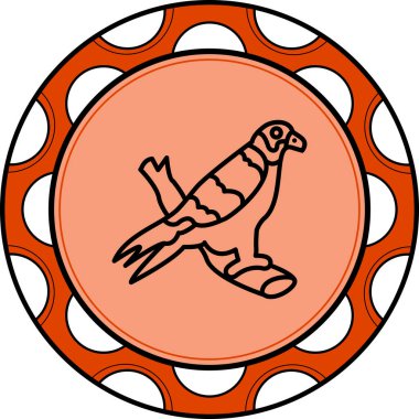 Peregrine Falcon simge vektör illüstrasyon tasarımı