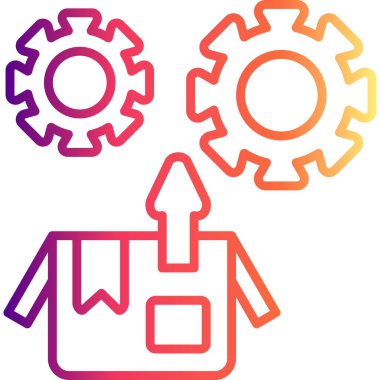 Ürün Yönetimi web simgesi vektör illüstrasyonu