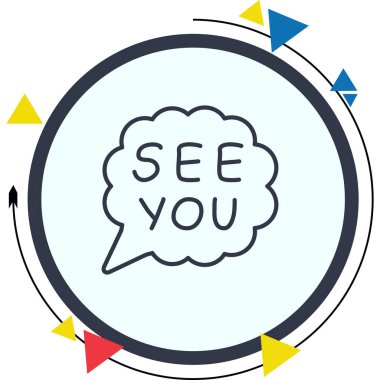 Web simgesi vektör illüstrasyonunda görüşürüz