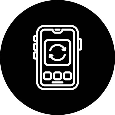 akıllı telefon simgesi, vektör illüstrasyonu basit tasarım