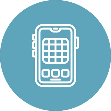 akıllı telefon simgesi, vektör illüstrasyonu basit tasarım