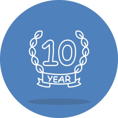 10 yıllık bir ikon. Uygulamalar için logo