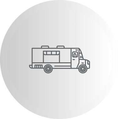 Yemek kamyonu simgesinin vektör çizimi